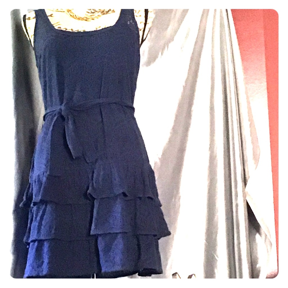 Aeropostale Navy Ruffle Dress